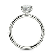 Gabrielle Cushion Cut Pave Hidden Halo 4 Prong Claw Set Engagement Ring Setting - Nivetta